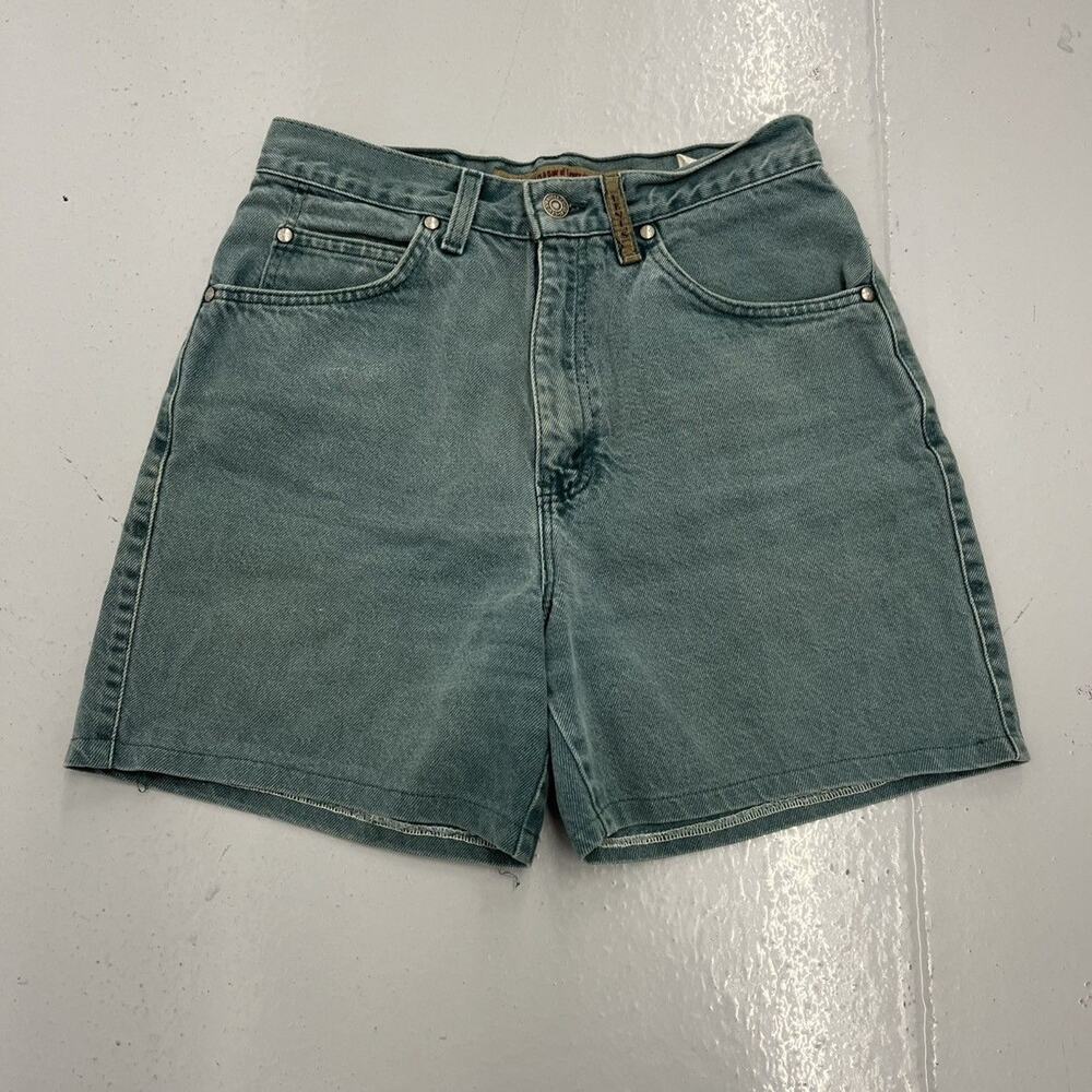 Vintage 90s Levi's Turquoise Denim Jean Shorts 27x5